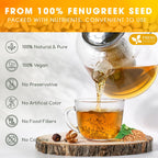 Premium Fenugreek Tea Bags. No Sugar, No Caffeine, No Gluten, Vegan. (30 Tea Bags) Herbal Tea