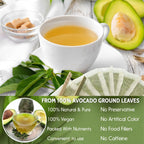 Natural Avocado Whole Leaves Dried, Tea Bags, 100% Pure from Avocado Leaves, Avocado Leaf Tea, Hojas de Aguacate Seca, No Additives, No Caffeine, Vegan Herbal Tea
