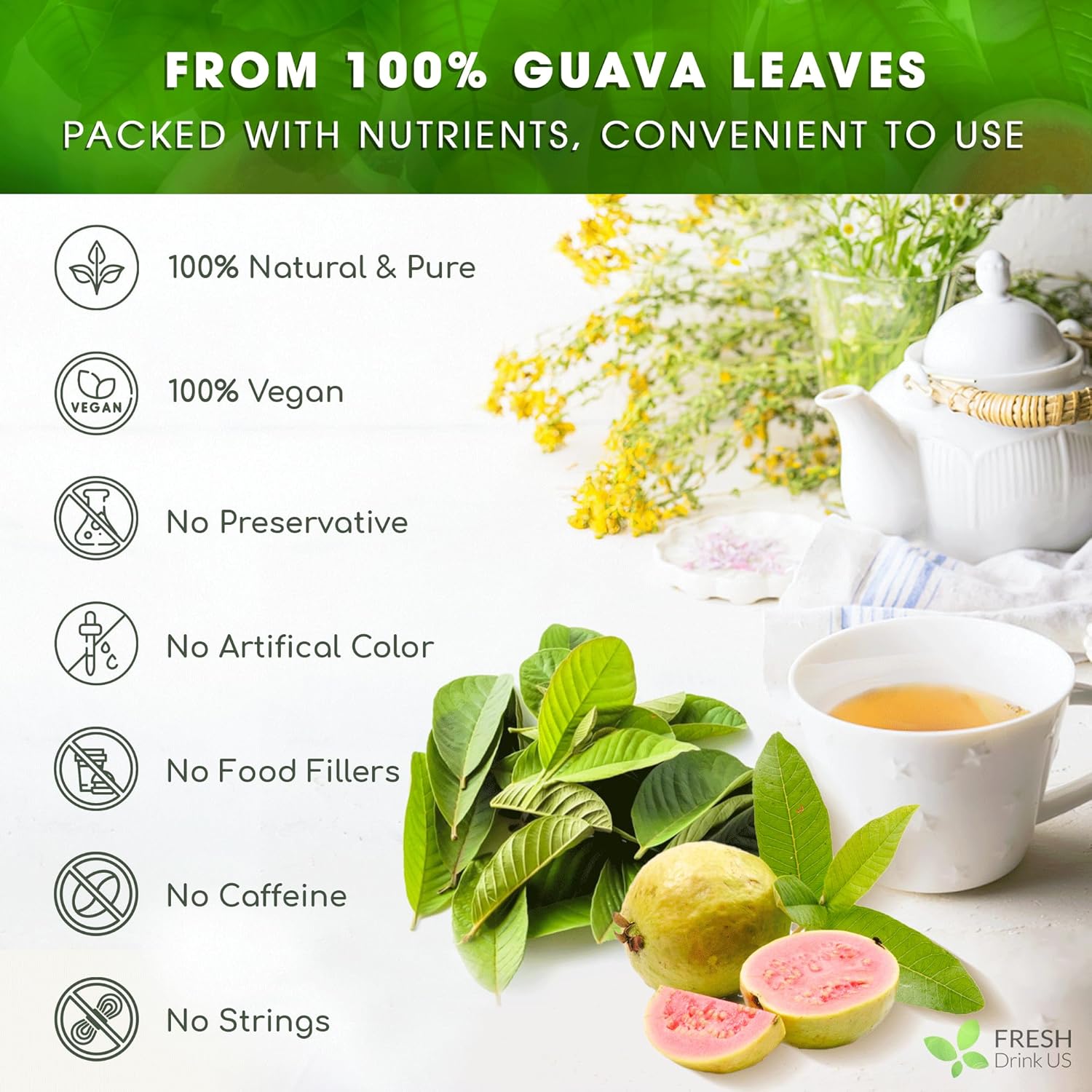 Premium Guava Leaf Tea Bags Herbal Tea