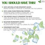 Spearmint Tea Bags, 100% Natural & Pure Spearmint Leaves. Loose Leaf Spearmint Herbal Tea. Spearmint Leaf Tea. No Sugar, No Caffeine, No Gluten, Vegan.