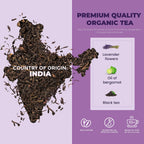 Gardenika Earl Grey Lavender Loose Tea, Premium Black Tea with Lavender Flowers & Bergamot - Caffeinated - 55+ Cups - USDA Organic & Kosher - 4 oz (113g)
