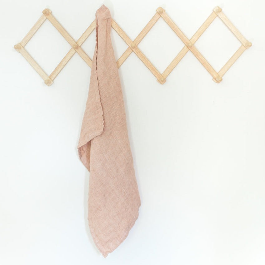 Creative Women Stone Washed Linen Tea Towel - Blush