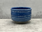 Inoue Tea Ranyu Blue Mino-yaki Chawan - Japanese Matcha Bowl, handcrafted ceramic bowl for matcha preparation.