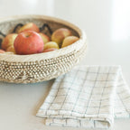 Creative Women Stone Washed Linen Tea Towel - Windowpane