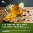 Premium Yarrow Tea Leaves | Naturally Aromatic, Freshly Packed Loose Leaf Yarrow Herbal Tea