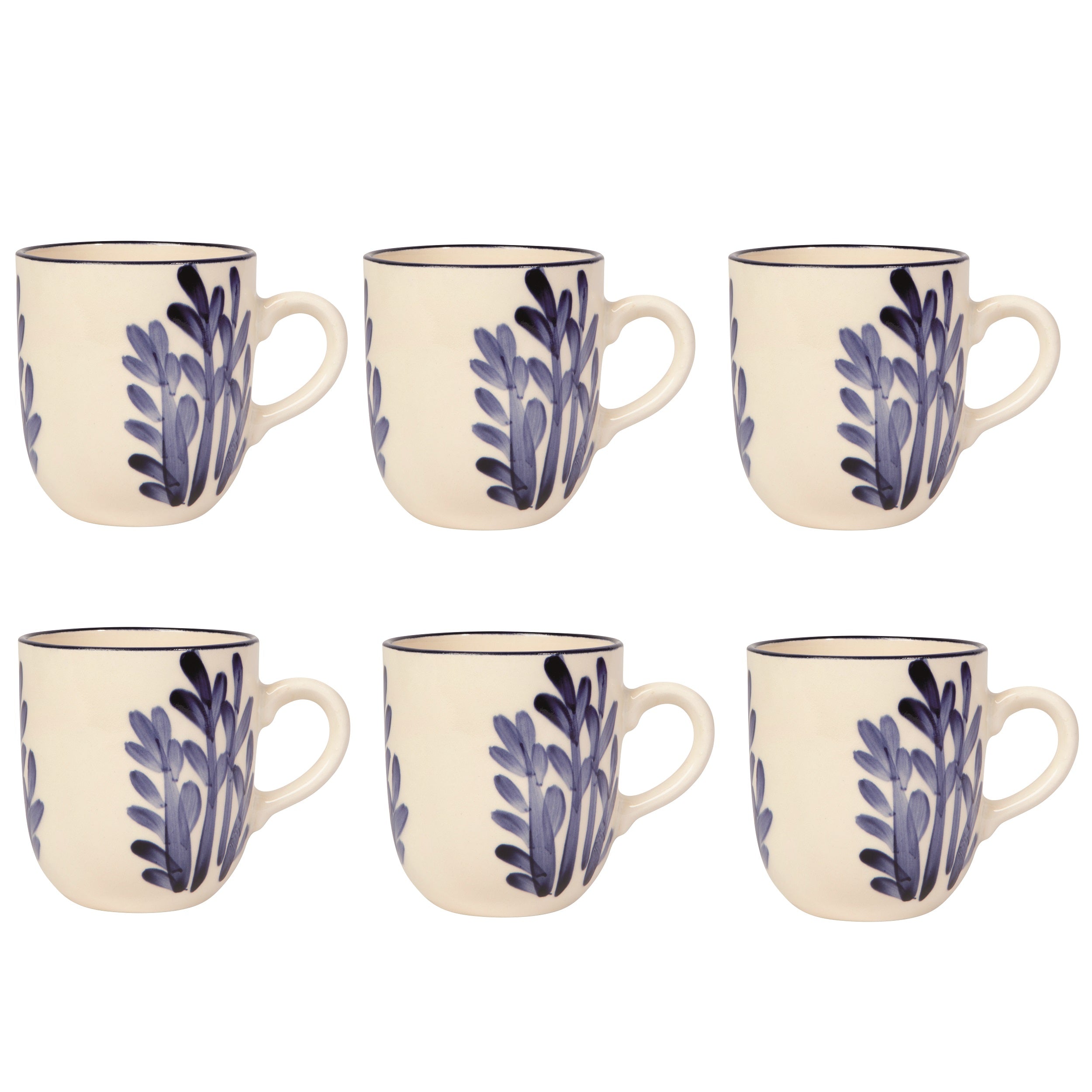 Set of 6 Floren Hand-painted Turkish Mug