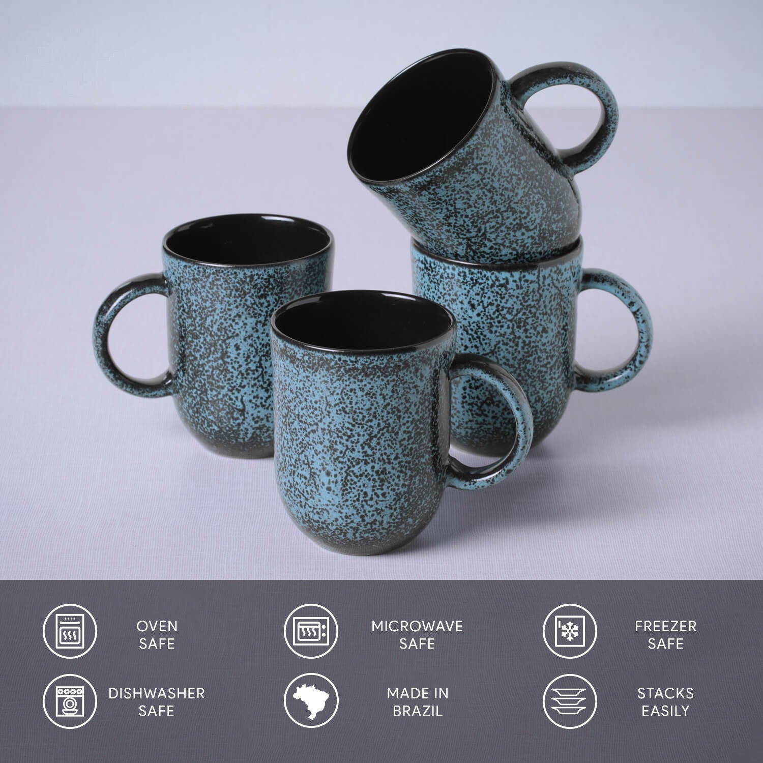 Porto Brasil Coup Mug Set of 4