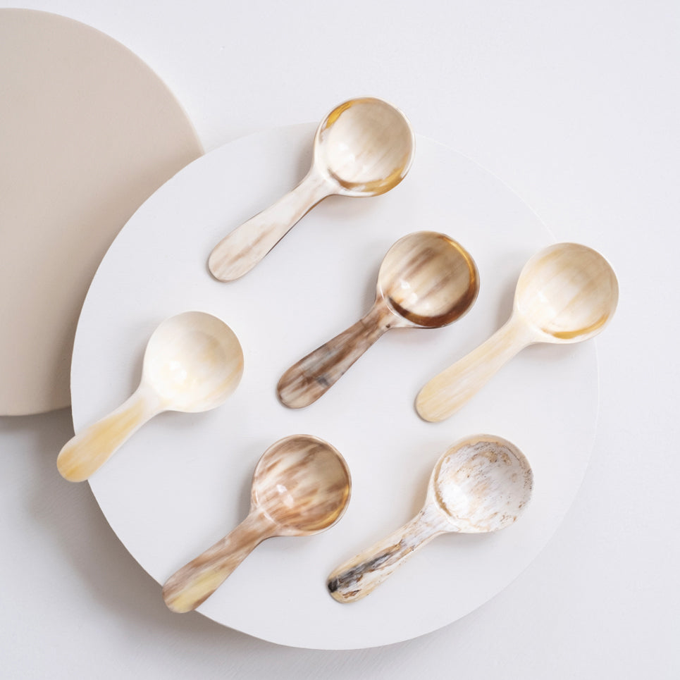 Short Handle Horn Scoop