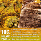 Premium Mullein Licorice Tea Bags. 100% Natural, Blend of Mullein Leaves, and Licorice Root. Herbal Tea