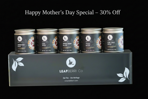 leafberri 5 Can  Kenyan  Black Tea Sampler Box