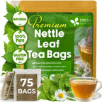 Premium Nettle Leaf Tea Bags, 100% Natural & Pure, Stinging Nettle Leaf Tea, Nettle Leaf Tea, Burn Nettle, Stinging Nettle, Nettle Tea, Stinger Tea, No Sugar/Caffeine & Gluten, Vegan Herbal Tea