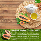 Premium Papaya Leaf Tea Bags, Made with Natural Material Tea Bags. No Sugar, No Caffeine, No Gluten, Vegan. Herbal Tea