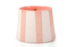 Casa Amarosa Ceramic Pink Stripe Cup- 220ml - 3.5 x 2.5 Inches (Set of 4)
