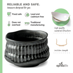 Aprika Life Black Ceramic Meisen Matcha Bowl