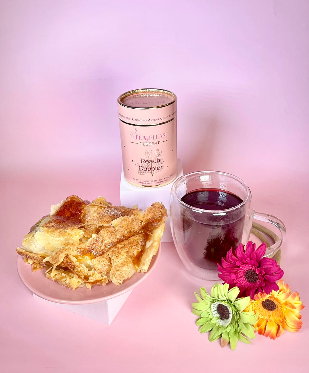 Tea Please Peach Cobbler