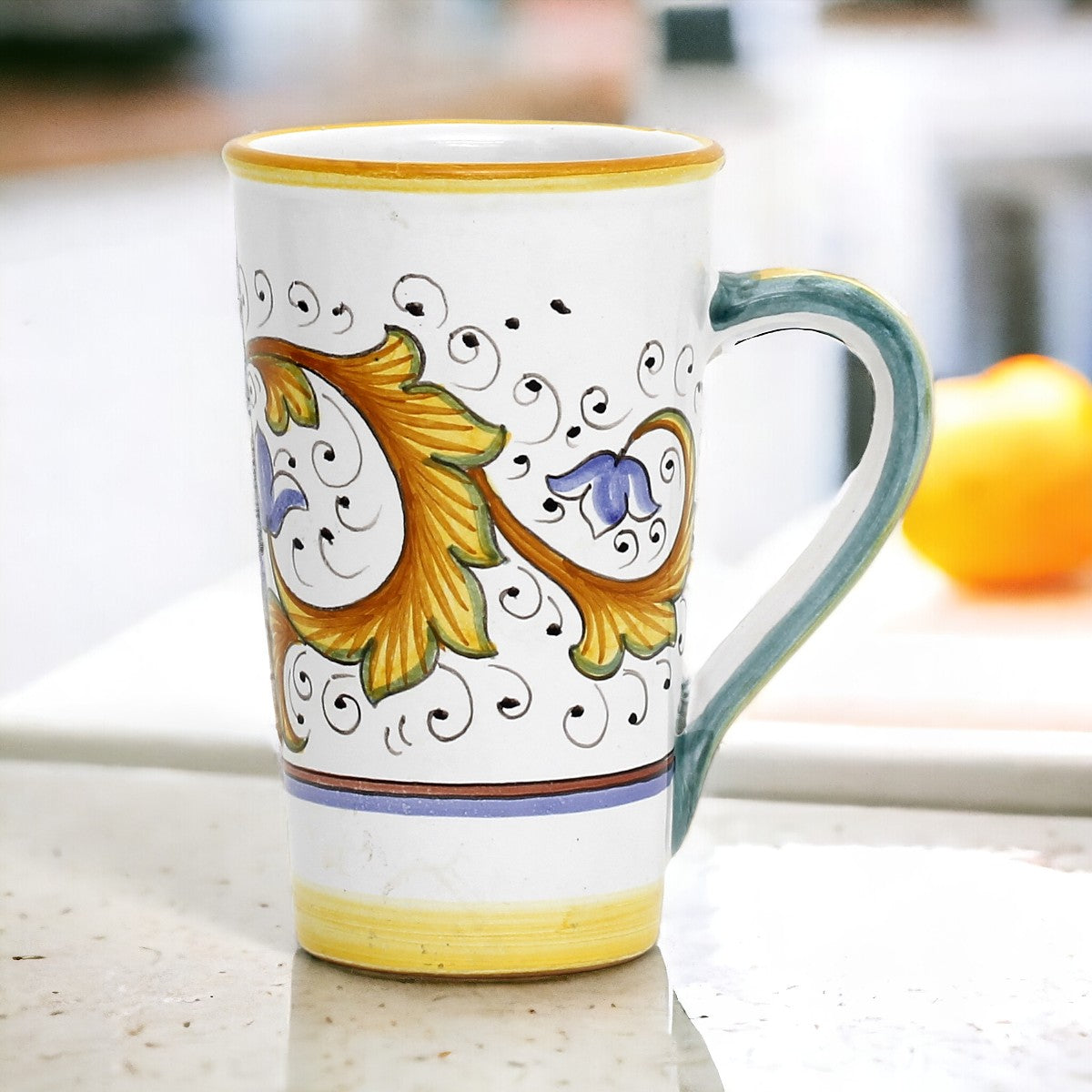 PERUGINO: Tall Latte Mug with handle (16 Oz.)