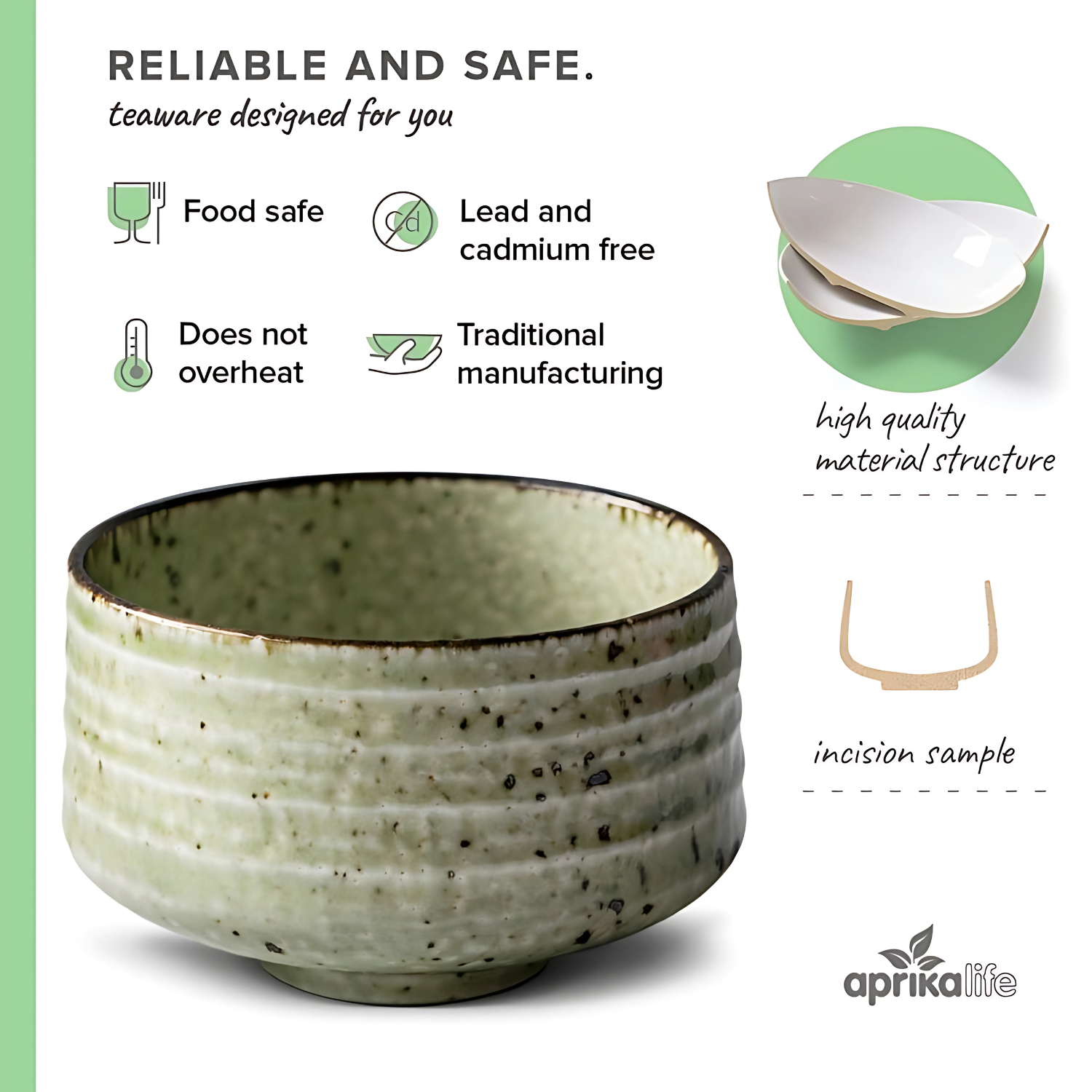 Aprika Life Kaneni White Ceramic Matcha Bowl
