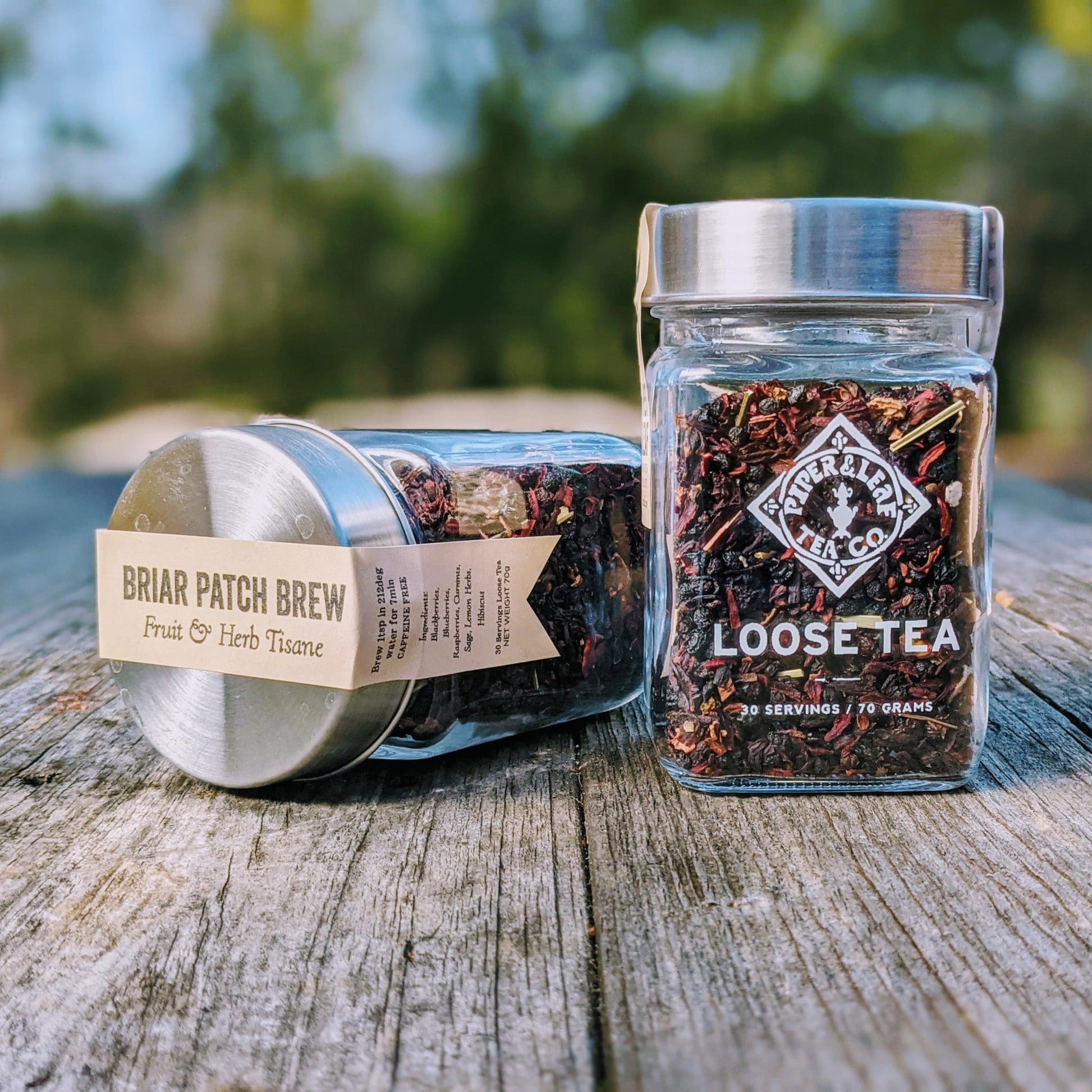 Piper and Leaf Briar Patch Brew Glass Jar of Loose Leaf Tea - 30 Servings