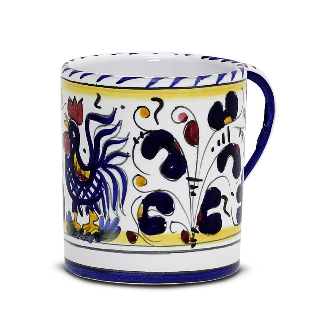 Deruta of Italy Orvieto Blue Rooster: Mug (10 oz.)