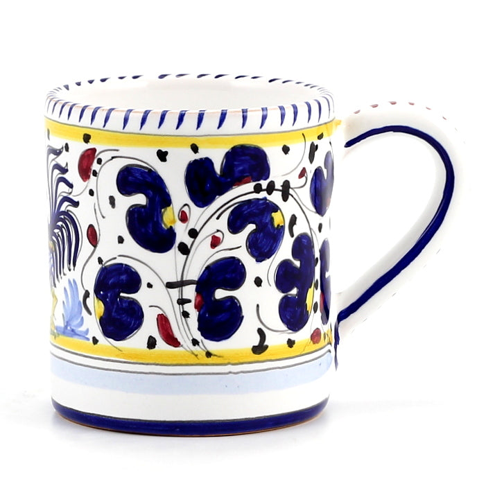 Deruta of Italy Orvieto Blue Rooster: Mug (10 oz.)