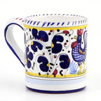 Deruta of Italy Orvieto Blue Rooster: Mug (10 oz.)