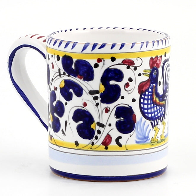 Deruta of Italy Orvieto Blue Rooster: Mug (10 oz.)