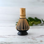 Aprika Life Black Matcha Whisk Holder and Bamboo Whisk Set