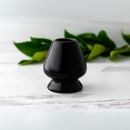 Aprika Life Black Matcha Whisk Holder and Bamboo Whisk Set displayed in a clean, functional design