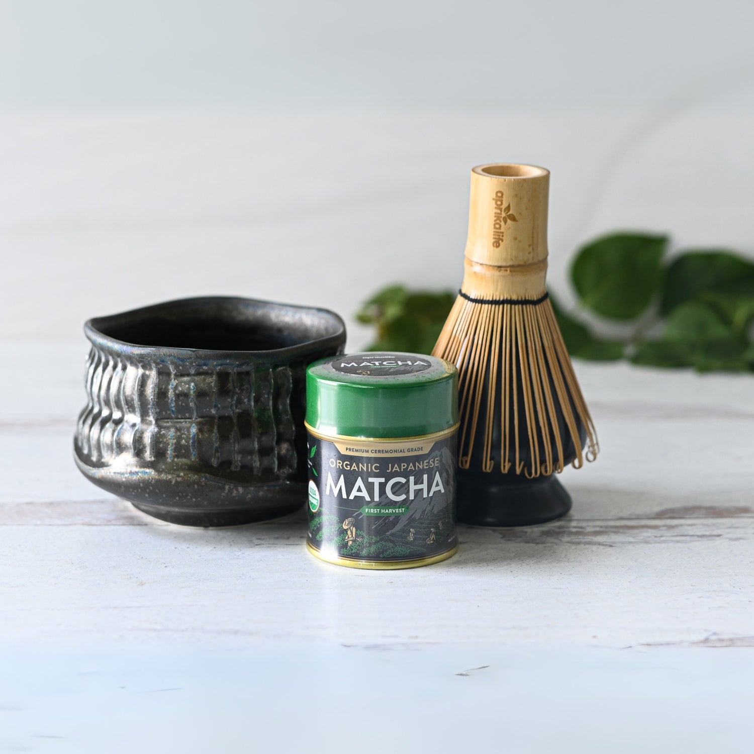 Aprika Life Black Ceramic Meisen Matcha Bowl