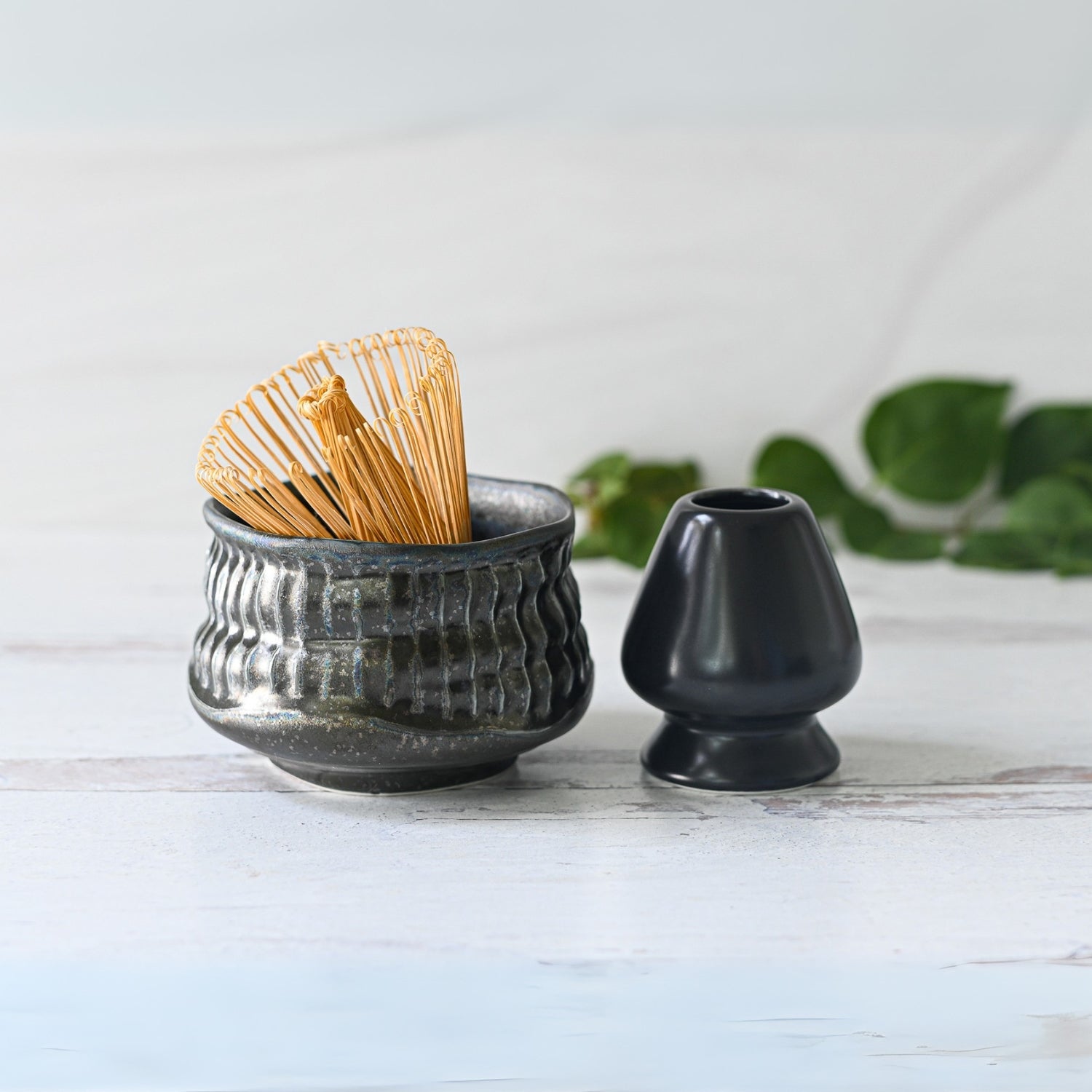 Aprika Life Black Ceramic Meisen Matcha Bowl - Thumbnail 4