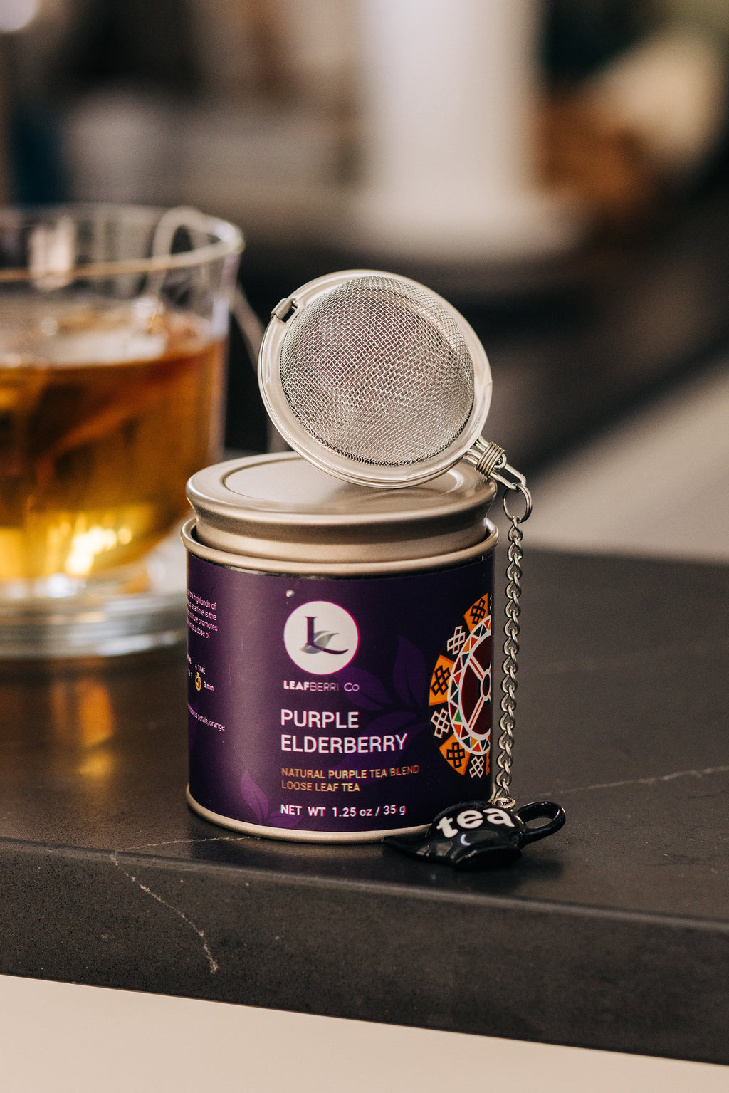 leafberri 5 Can Kenyan Purple Tea Sampler Box