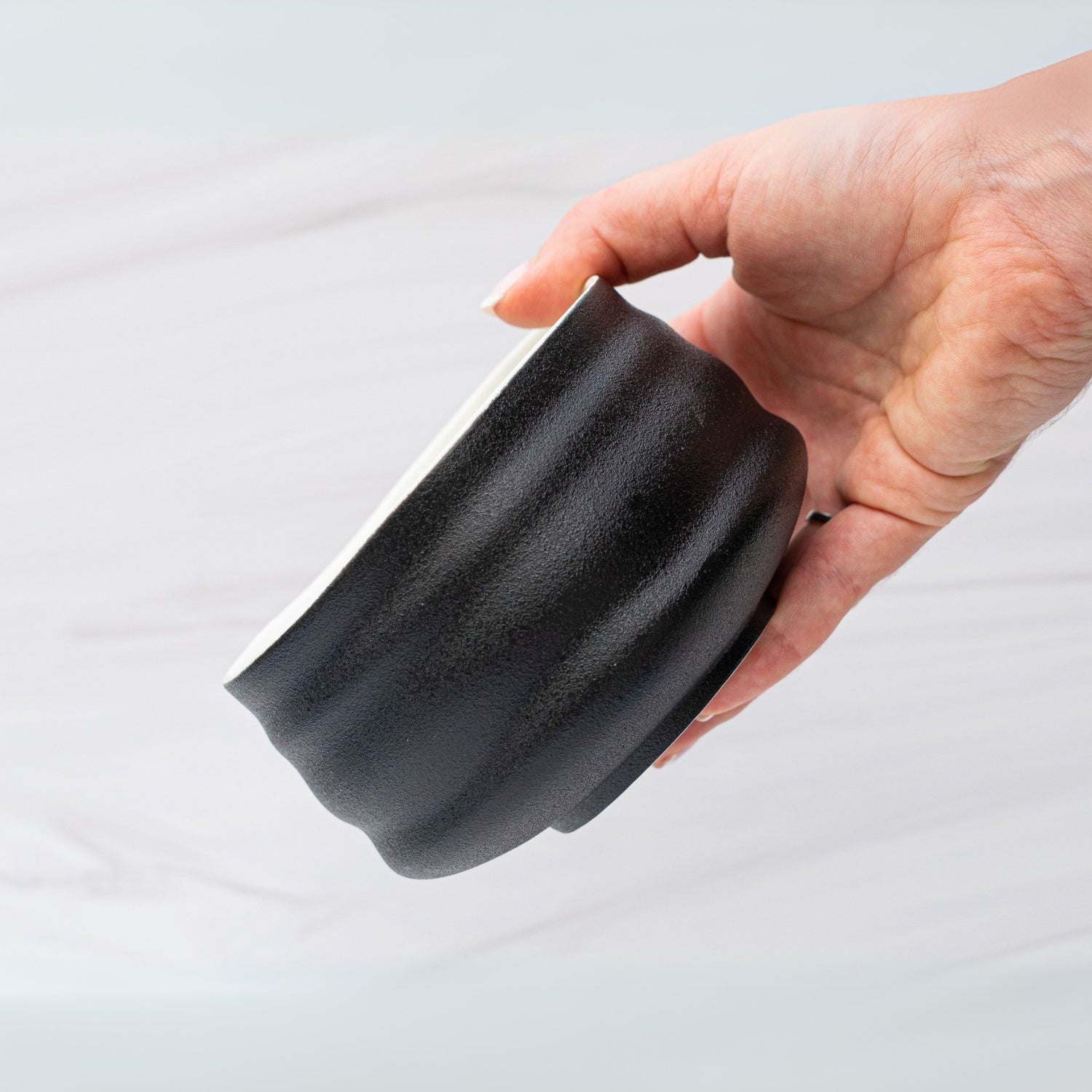Aprika Life Black and White Ceramic Matcha Bowl