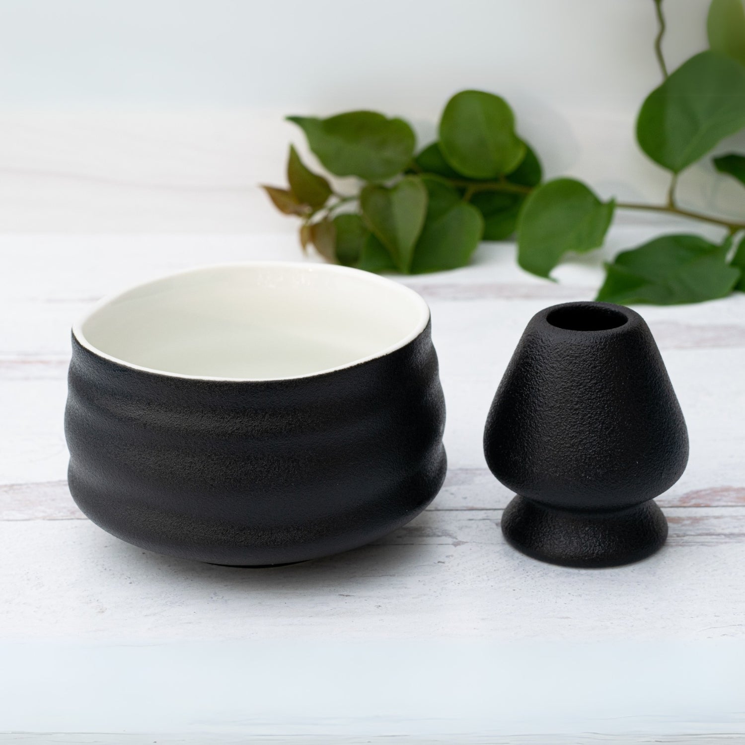 Aprika Life Black and White Ceramic Matcha Bowl