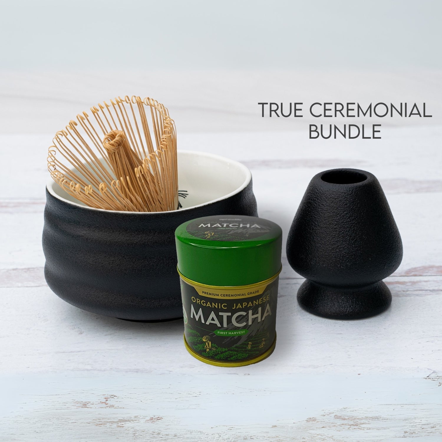 Aprika Life Black and White Ceramic Matcha Bowl