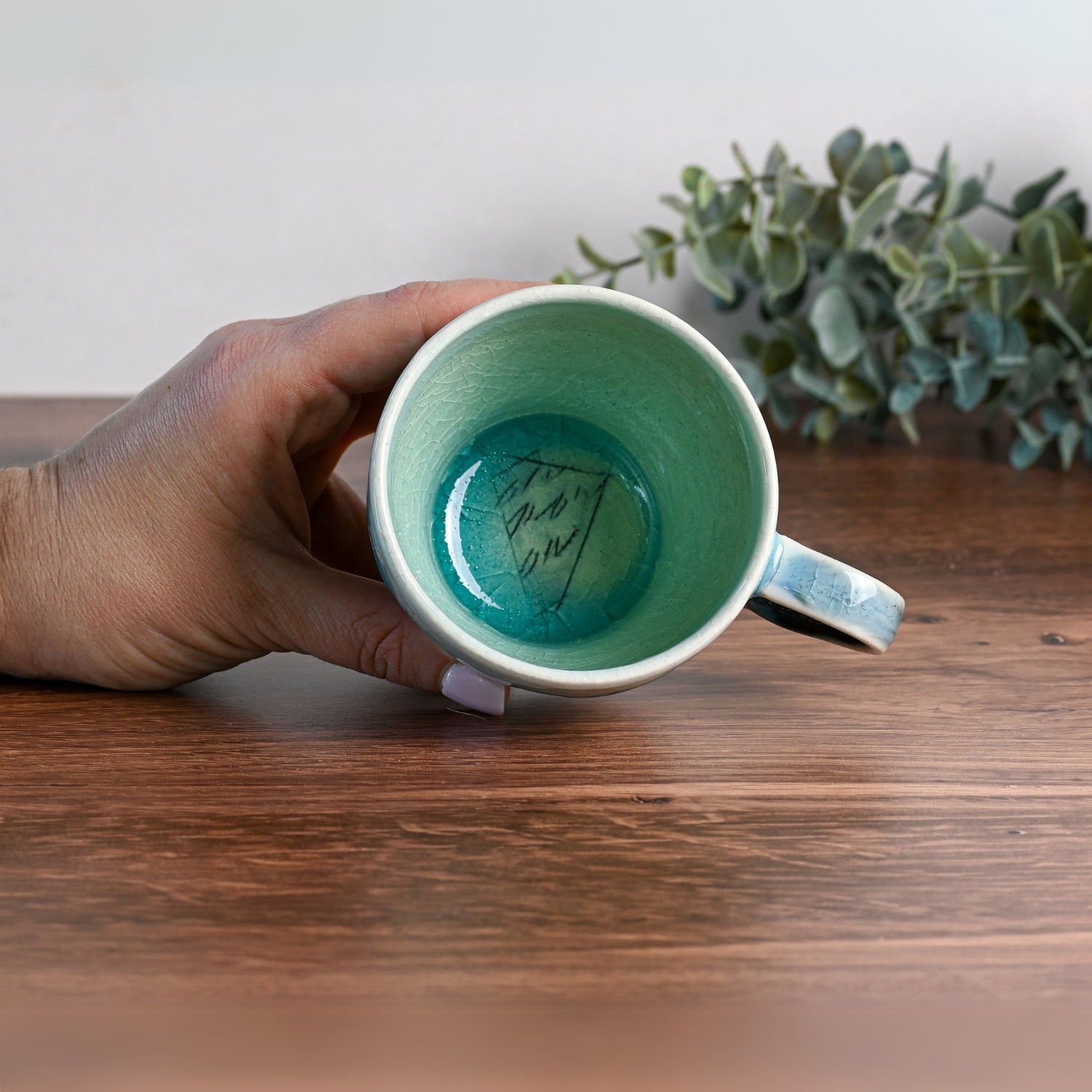 Aprika Life Blue Ceramic Tea Cup with Saucer - Traditional Japanese Tea Cup - Premium Quality Ceramic Mugs