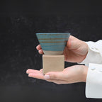 Aprika Life Blue Coffee Mug with Base - 6.8 oz/200ml