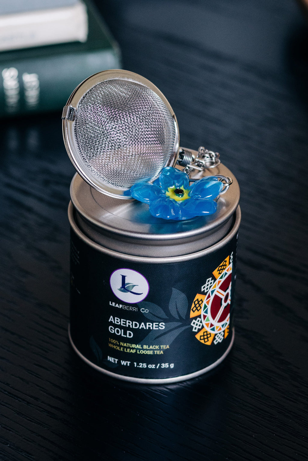 leafberri Blue Flower Tea Infuser Ball