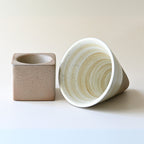 Aprika Life Beige Coffee Mug with Base - 6.8 oz/200ml