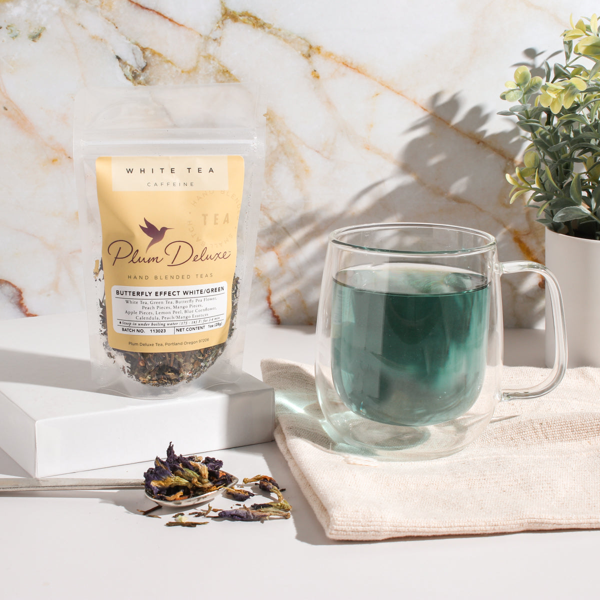 Plum Deluxe Butterfly Effect Green/White Tea (Mango / Peach)