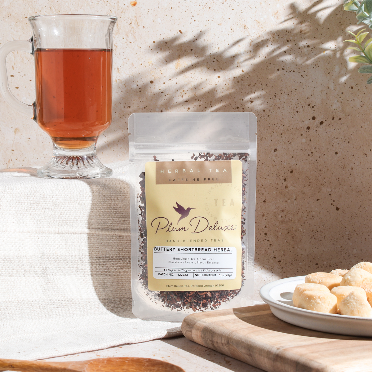 Plum Deluxe Buttery Shortbread Herbal Tea