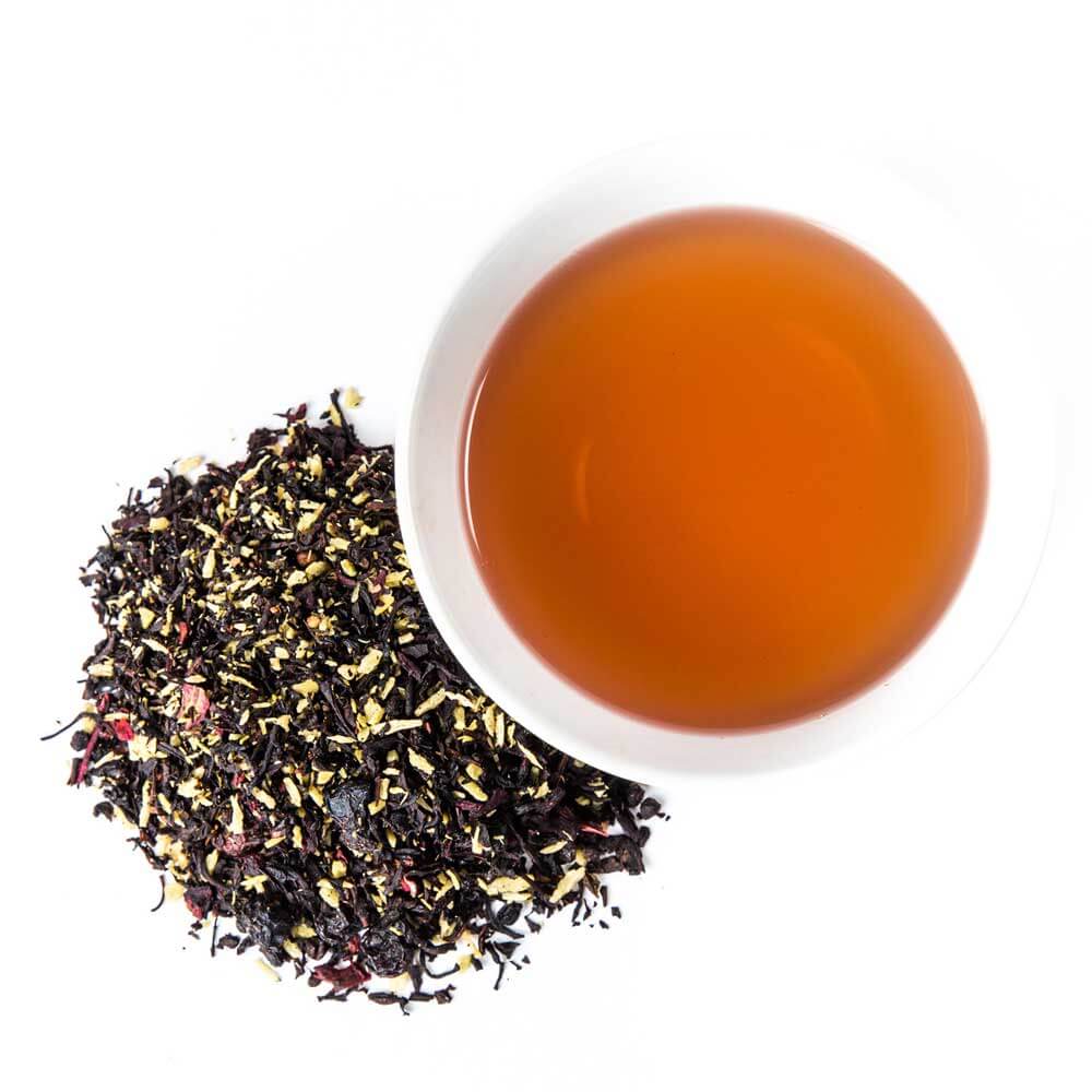 Piper and Leaf Cherry Christmas Glass Jar of Loose Leaf Tea - 30 Servings