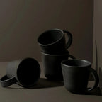 Gharyan Stoneware S/4 Tunisian Mug - Matte Black