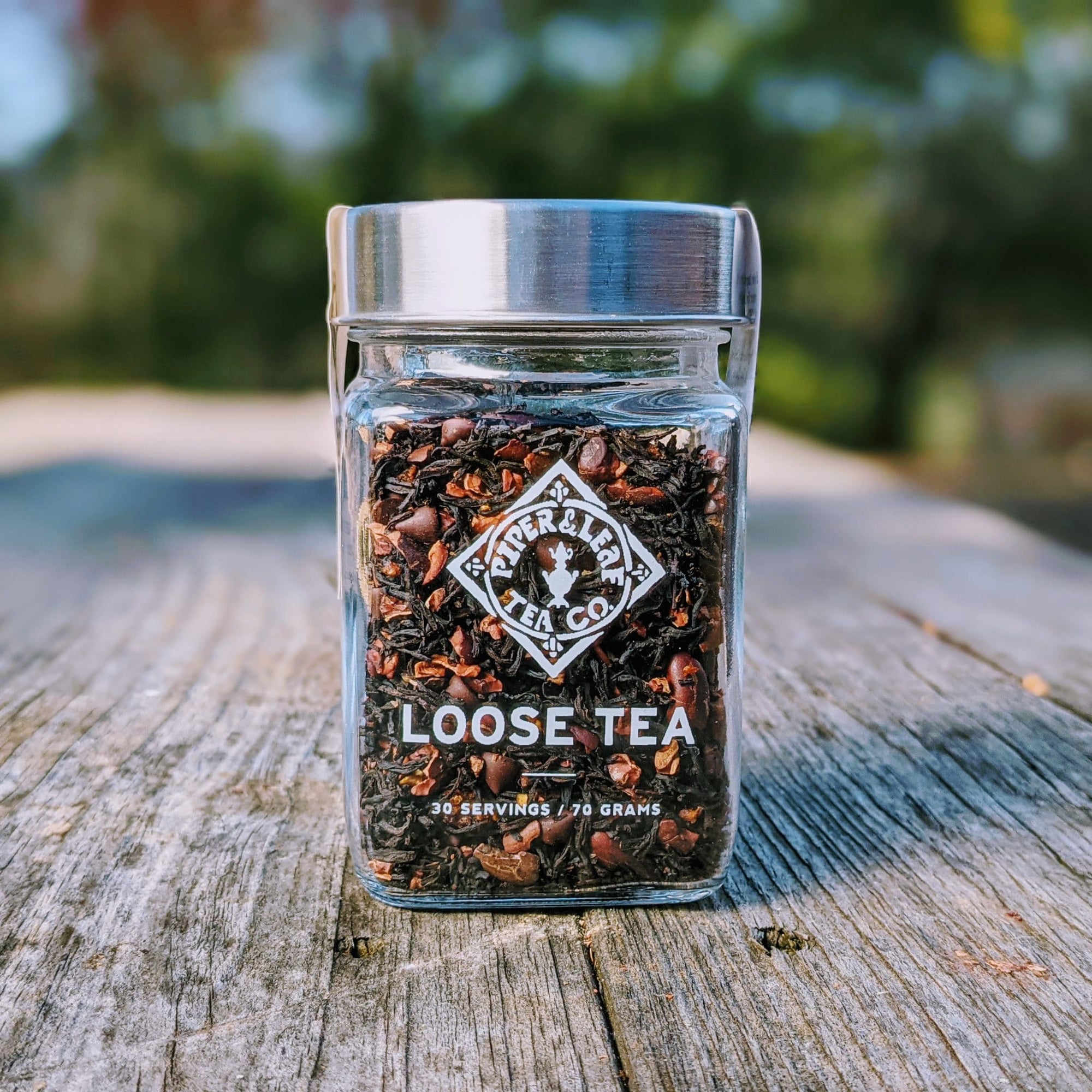 Piper and Leaf Chocola-Tea Glass Jar of Loose Leaf Tea - 30 Servings