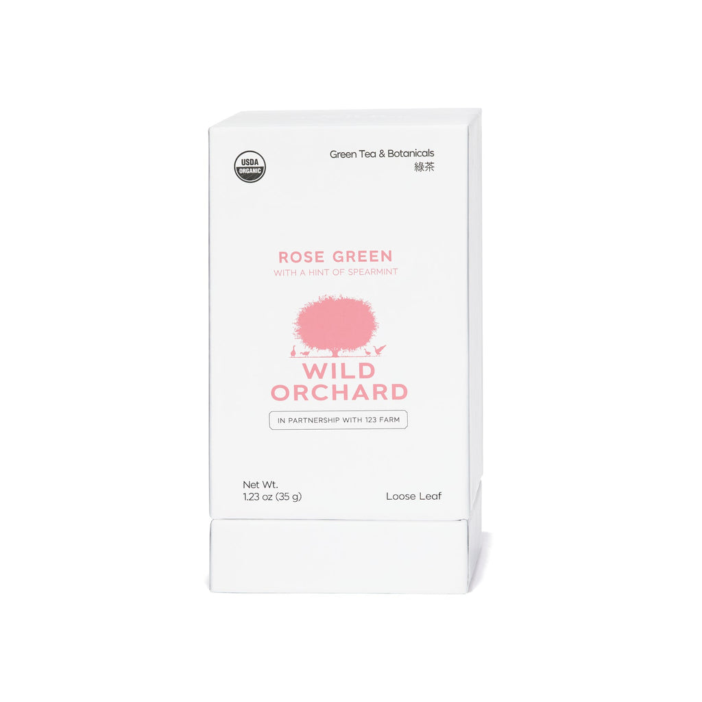 Wild Orchard Rose Green - Organic Loose Leaf Green Tea