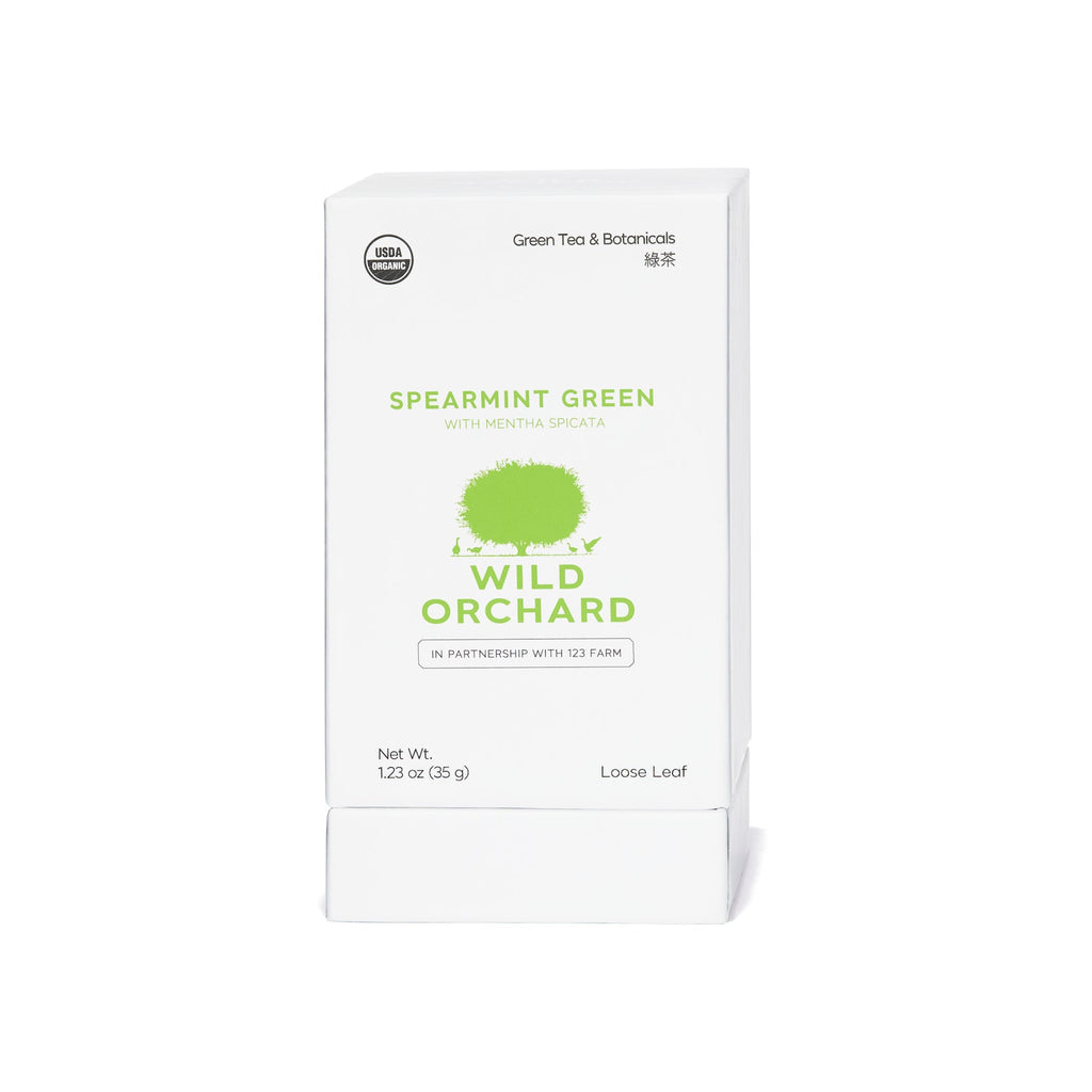 Wild Orchard Spearmint Green - Organic Loose Leaf Green Tea