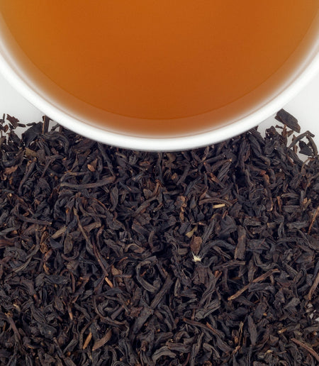 Harney & Sons Lychee tea displayed in a cup, highlighting its fruity flavor profile and aromatic experience.