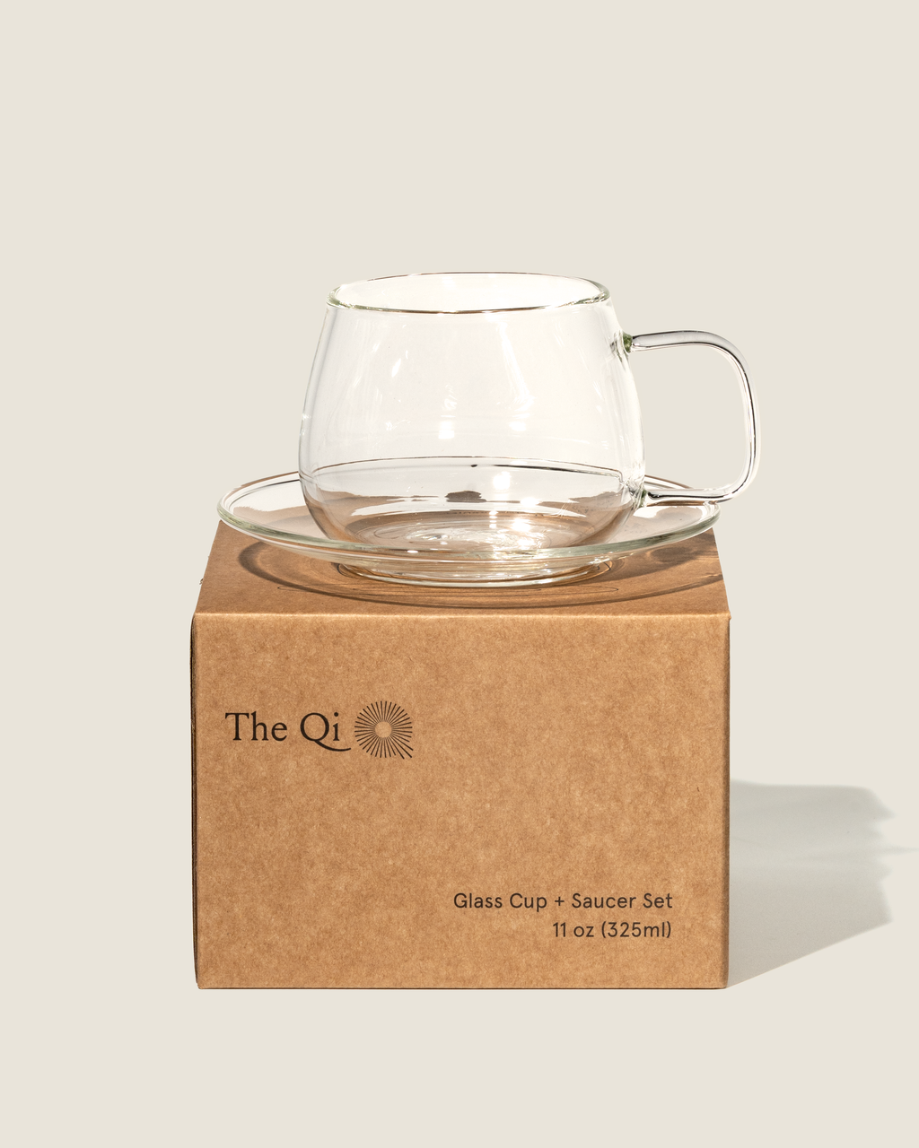 The Qi Glass cups & saucers (2)