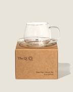 The Qi Glass cups & saucers (2)