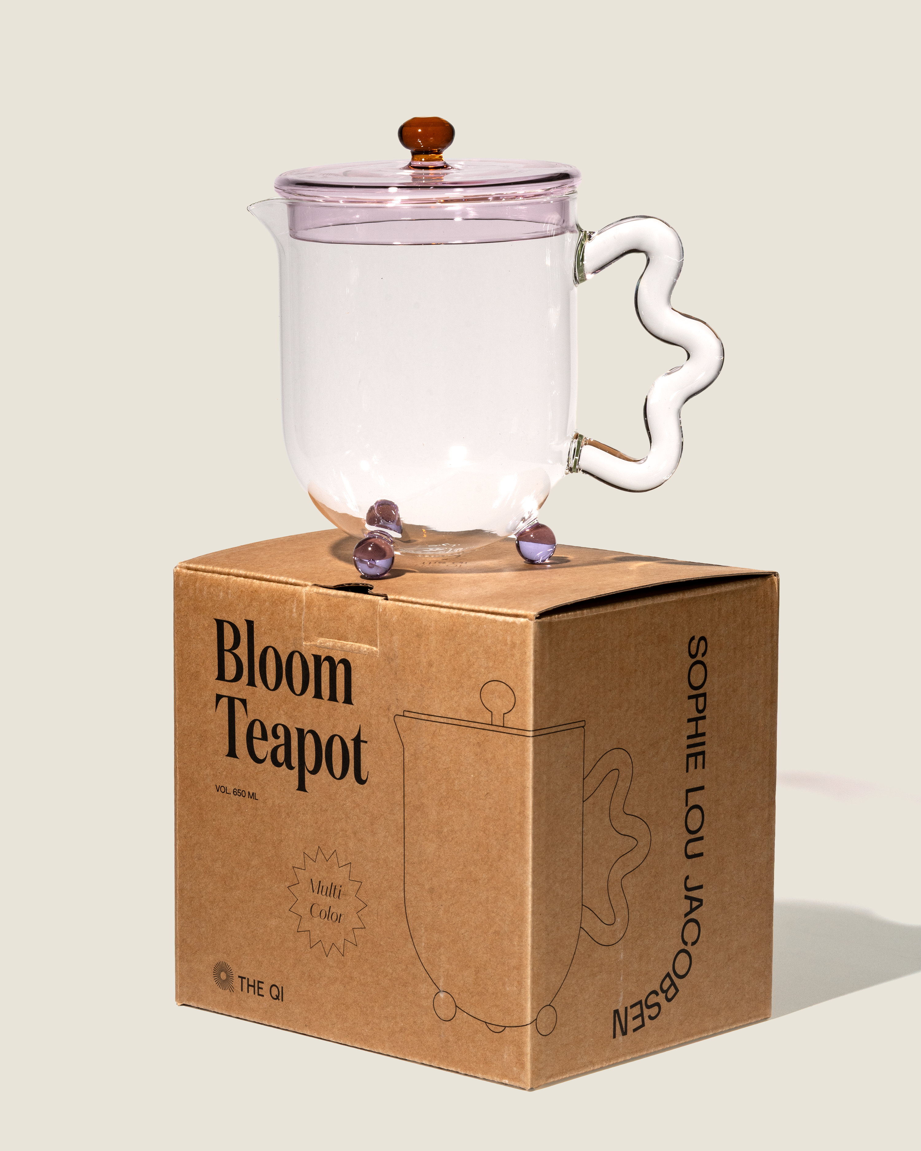 The Qi Clear Bloom glass teapot