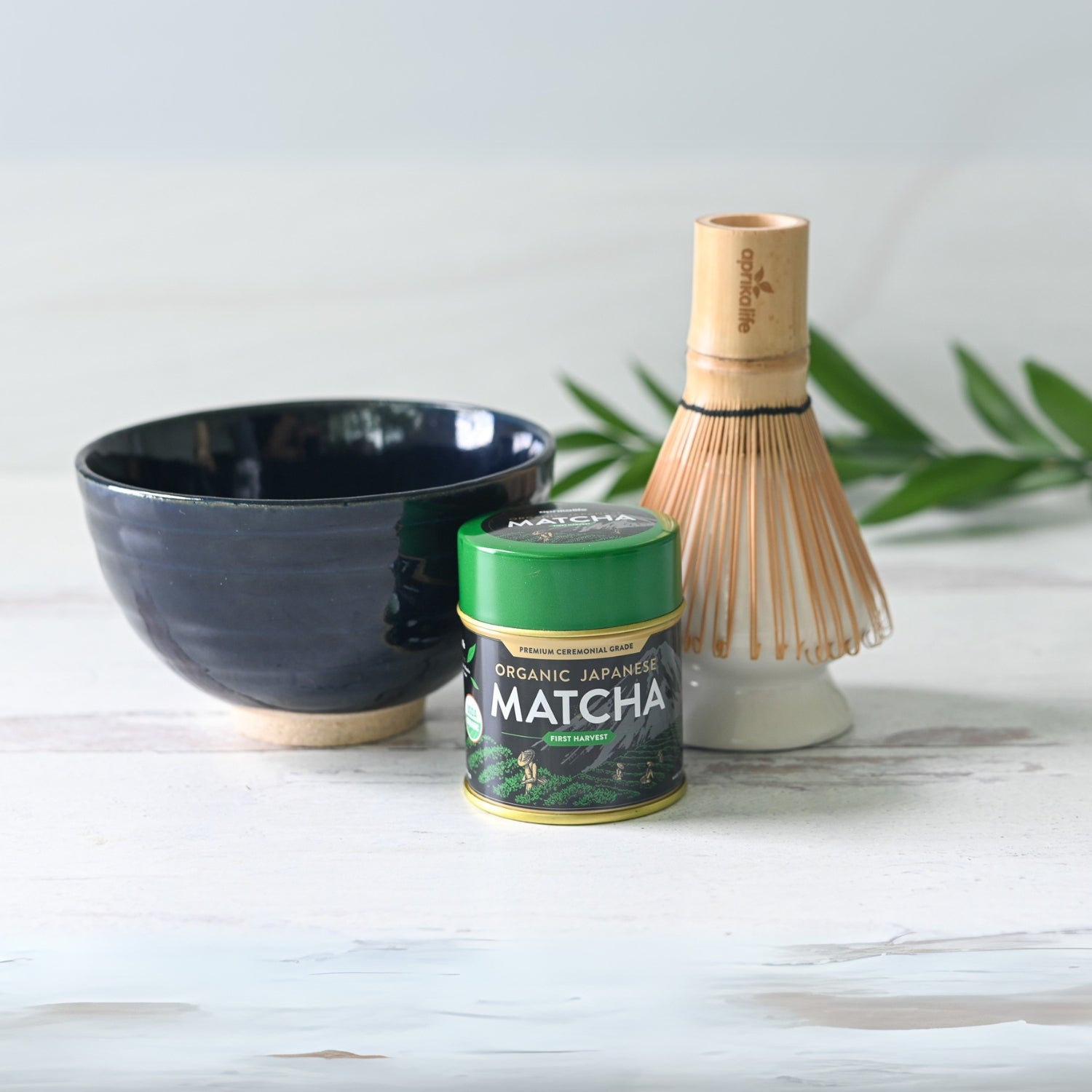 Aprika Life Dark Navy Blue Ceramic Matcha Bowl